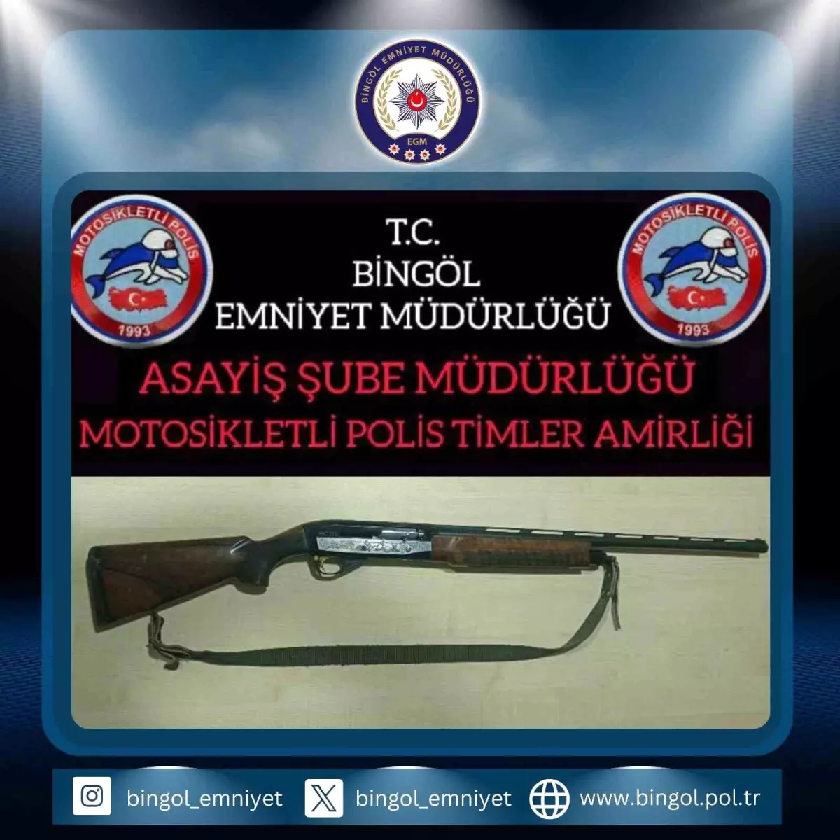 Bingöl’de Ruhsatsız Tüfek Ele Geçirildi