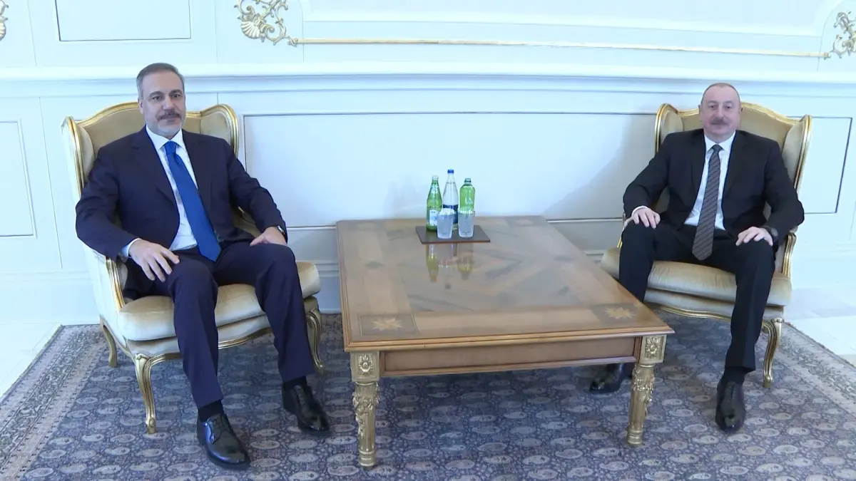 Dışişleri Bakanı Hakan Fidan, Azerbaycan’da Cumhurbaşkanı Aliyev ile Görüştü